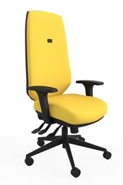 Ergo Adjust High Back Office Chair - Yellow 