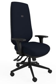 Ergo Adjust High Back Office Chair - Black 