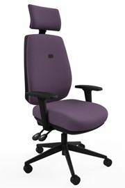 Saturn Ergonomic Deeply Padded Purple Fabric Office Chair