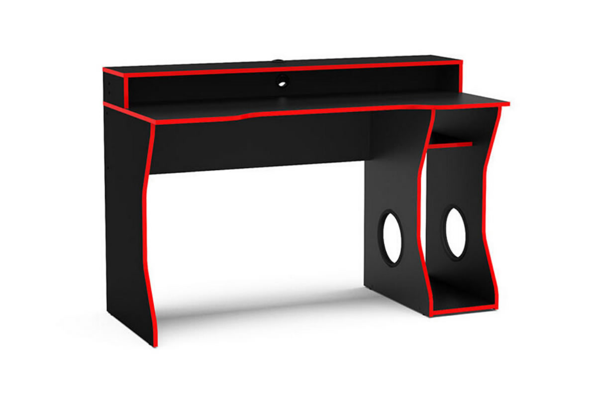 Black red deals desk