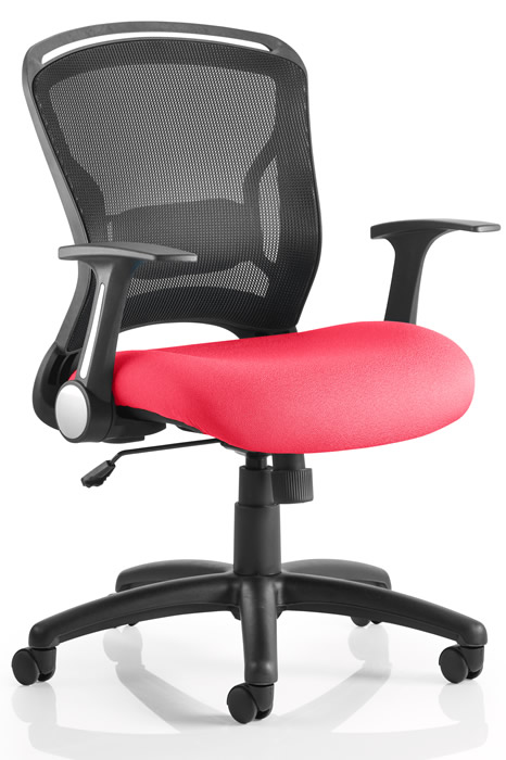 View Zeus Executive Black Mesh Office Chair Red Seat information