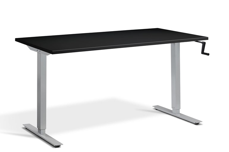 Solo Hand Crank Rectangular Height Adjustable Desk