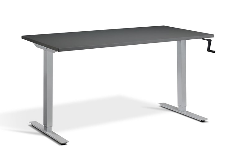 Solo Hand Crank Rectangular Height Adjustable Desk