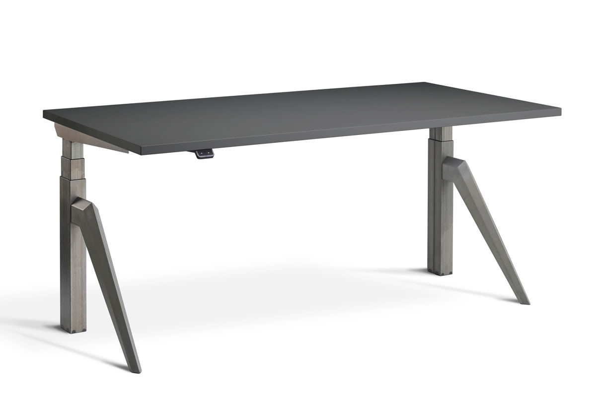 View Standing Height Adjustable Desk 1600mm x 700mm Graphite Five information