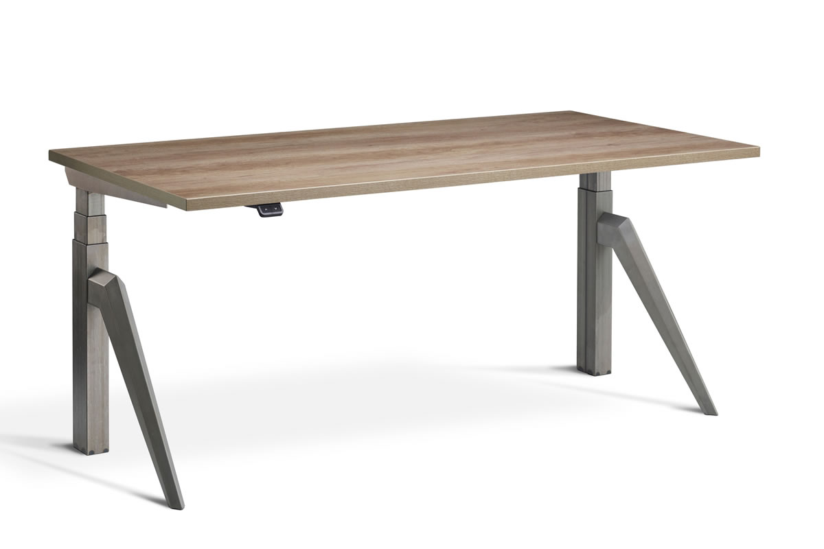 View Standing Height Adjustable Desk 1400mm x 700mm Nebraska Oak Five information