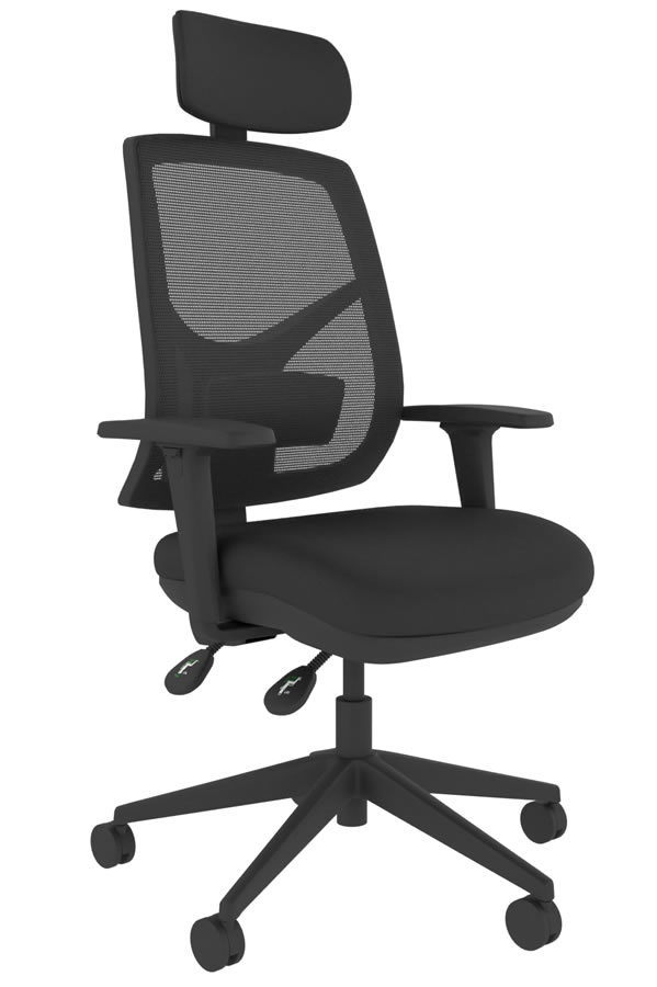 View Ergo Fix Ergonomic High Back Mesh Office Chair Black Upholstered Seat Seat Depth Adjustment Height Adjustable Seat Backrest Adjustable Arms information