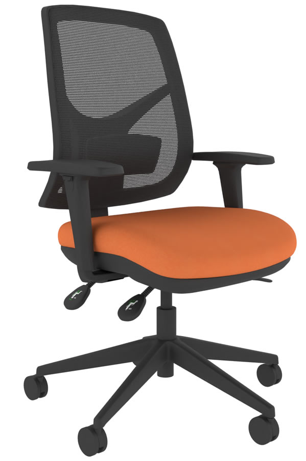 View Orange Dulce Ergonomic Mesh Best Office Desk Computer Chair Seat Slide Height Adjustment Lumbar Backpain Support Adjustable Arms information