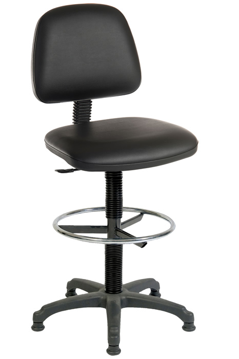 View Vinyl Operator Draughter Chair With Footring Height Adjustable Ergo information