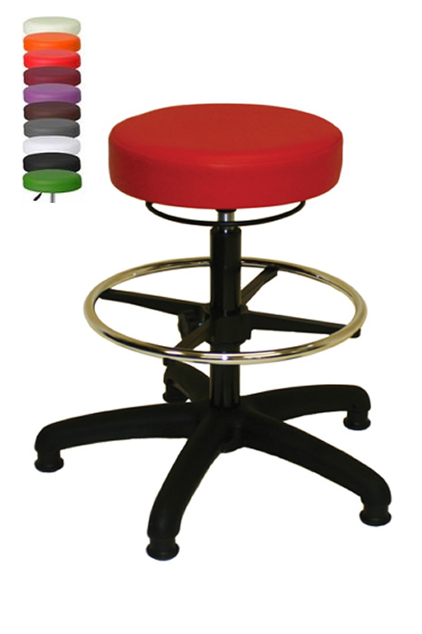 View Anatomic Vinyl D Stool Adjustable Height Wiped Clean information