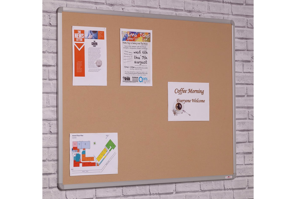 View Aluminium Framed Wall Mounted Notice Board For Schools Or Offices Choice Of 6 Sizes 5 Colours Wall Mounted Fixings Included information