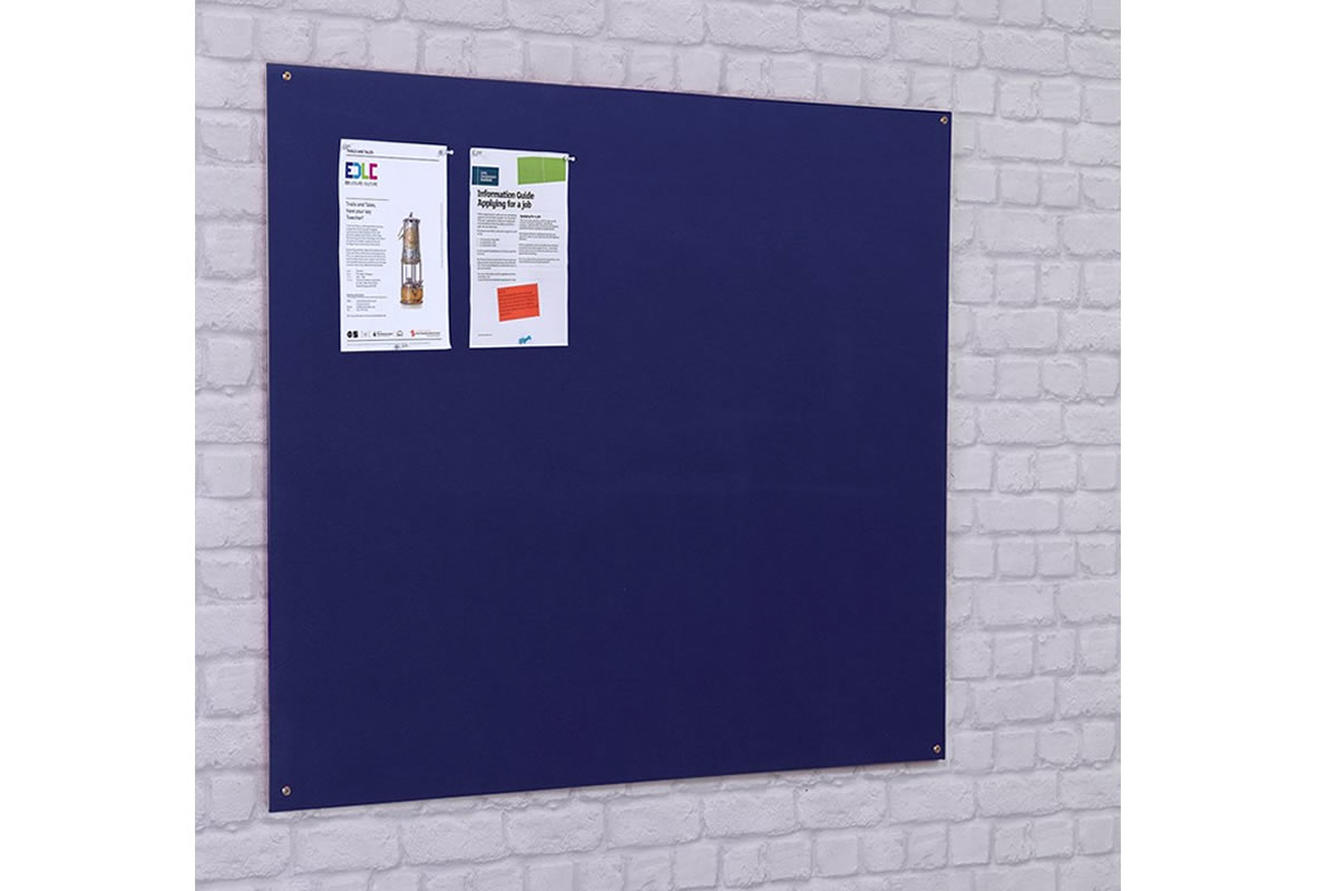 View Blue Fabric Unframed Noticeboard 1200 x 900mm Suitable For Schools Offices Pinboard Can Be Butted Together Wall Fixings Included information