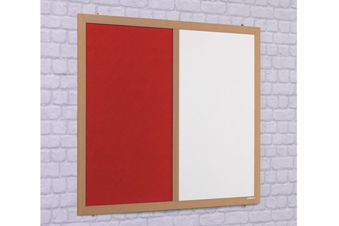 Eco Friendly Wood Pinup Pen Board - 900 x 600mm Red