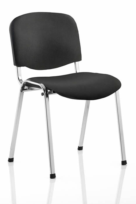 View Charcoal Fabric Chrome Frame Stacking Conference Chair Strong Chrome Frame Legs Deeply Padded Seat Back Rest Stackable Up To 12 High information