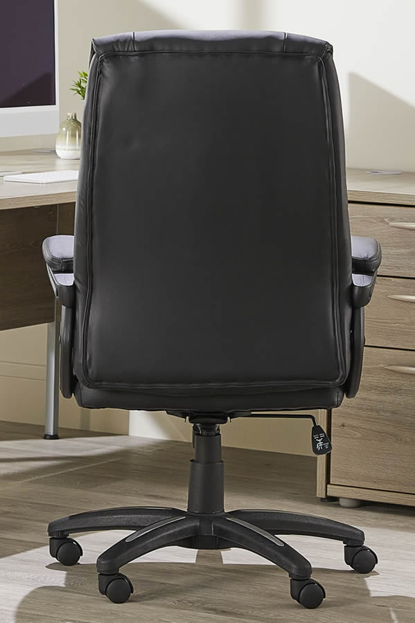 Black High Back Executive Leather Office Chair Seat Height