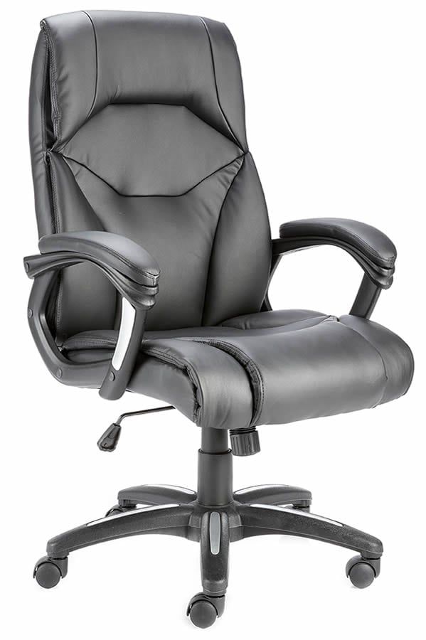 Black High Back Executive Leather Office Chair Seat Height