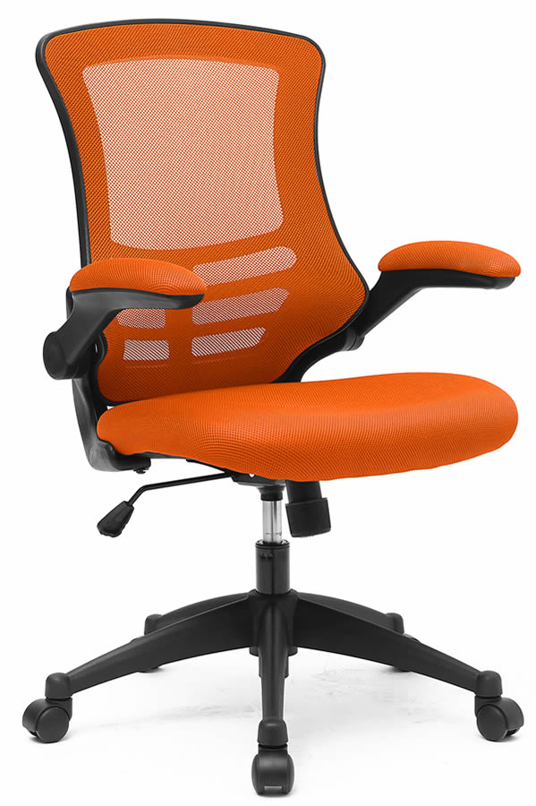 View Orange Mesh Ergonomic Student Home Office Computer Chair FlipUp Arms Suits Home Office High Backrest Padded Comfortable Seat Alabama information