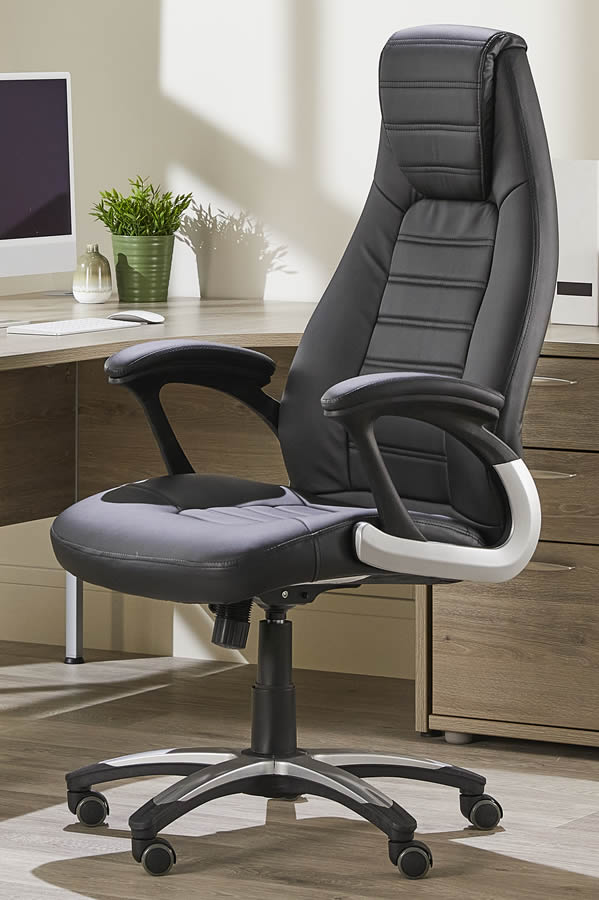 View Metropolis High Back Black Leather Executive Office Computer Desk Chair Bariatric Heavy Duty Large Comfortable Best Home Office Reclining Chair information