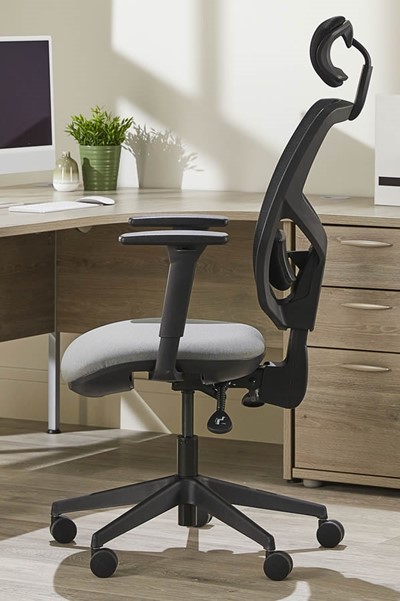 High Back Mesh Office Chair - Seat Slide - Adjustable Backrest - Ergo Fix