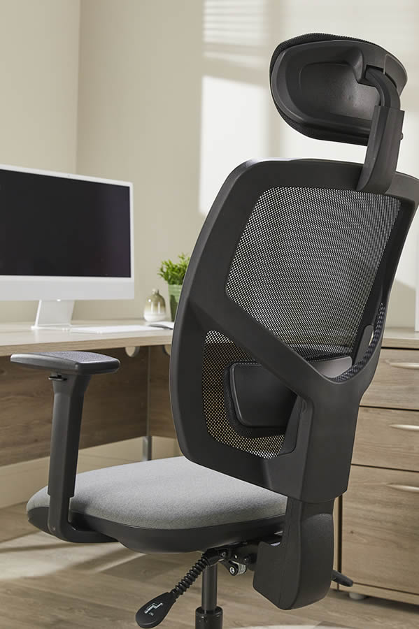 Smugdesk ergonomic office chair high back mesh office deals chair adjustable headrest computer desk chair for lumbar support