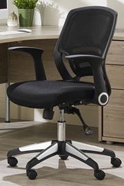 Graphite Black Mesh Folding Arm Office Chair
