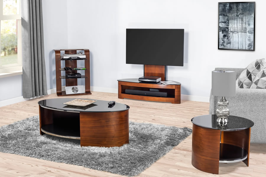 Round corner 2024 tv stand