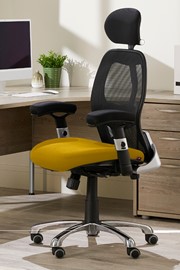 Cobhamly Mesh Office Chair - Black/Yellow 