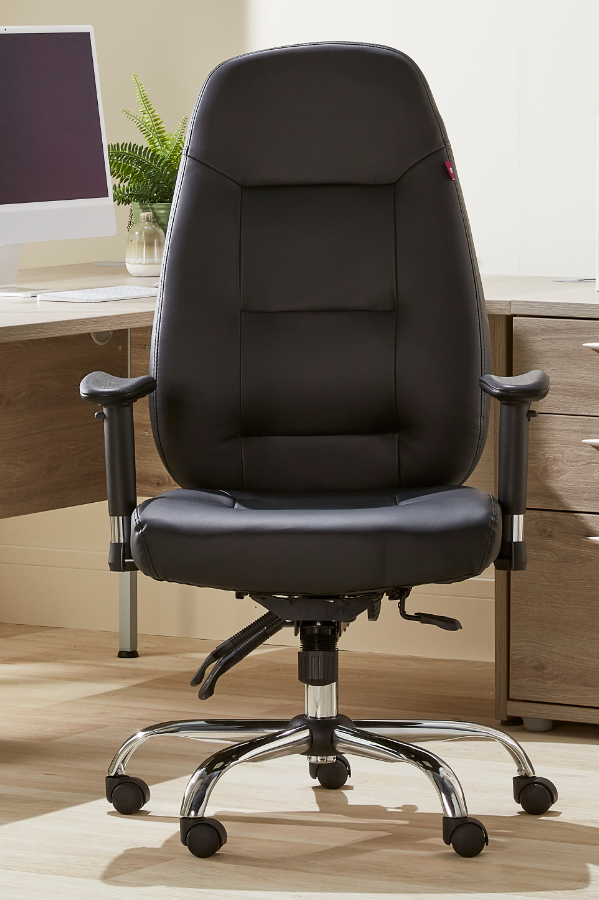 Leather deals operator chair