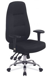 Babylon Black Fabric 24 Hour Operator Chair