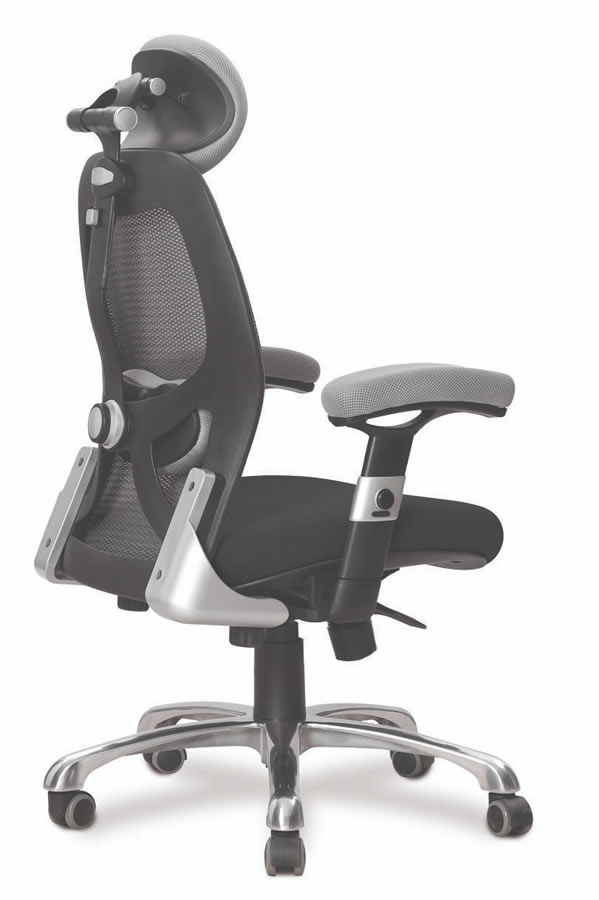 High Back Mesh Office Chair With Headrest Deeply Padded Seat Quebec   Quebec Mesh Office Chair 9 