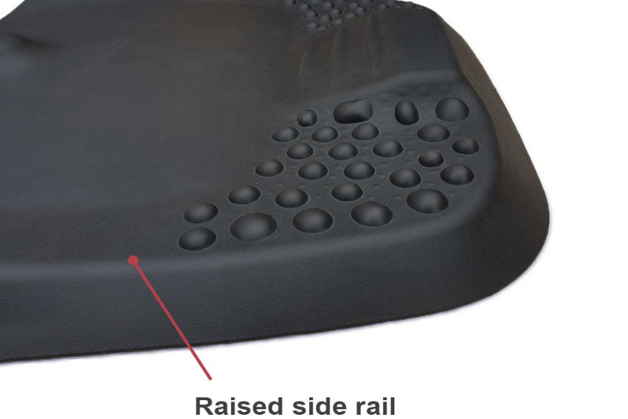 Black Ergonomic Anti-Fatigue Mat For Sit Stand Desks