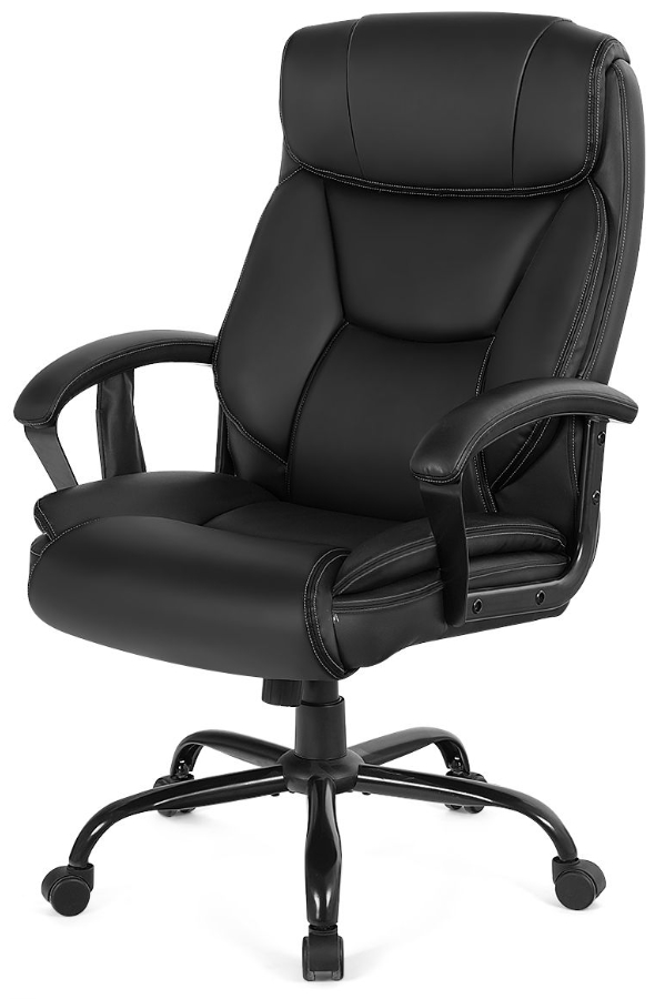 View HeavyDuty Leather Executive Home Office Massage Chair Deeply Padded Seat Back Arms Height Back Recline Supports 226kg Hudson information