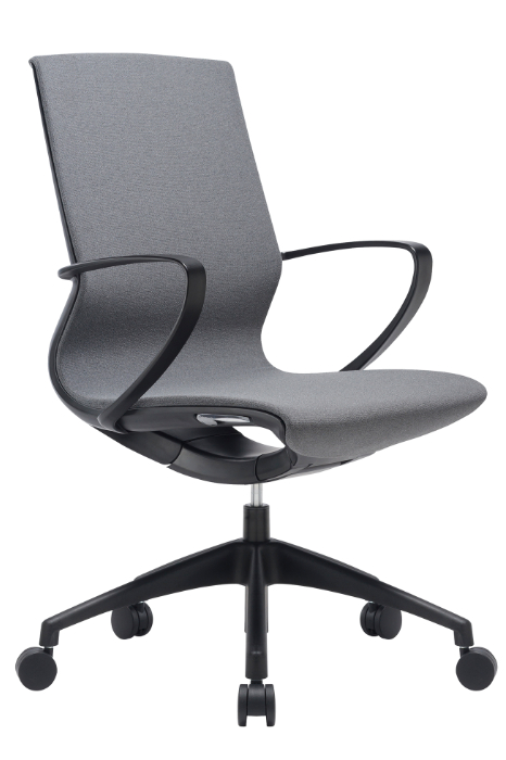 View Grey Fabric Medium Back Executive Home Office Task Chair Minimalistic Design Integrated Height and Weight Activated Auto Balance Mechanism Aeros information