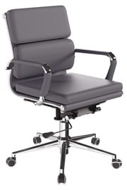 Avanti Grey Medium Back Chrome Office Chair