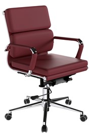 Avanti Plum Medium Back Chrome Office Chair