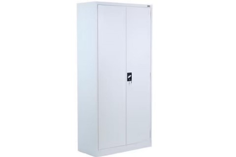 Two Meter 2 Door Metal Cupboard - Grey 