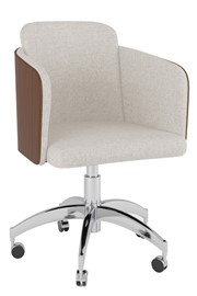 San Francisco Walnut Fabric Office Chair