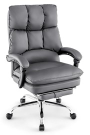 Marley Grey Leather Executive Office Chair