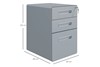 Bletchley Steel 3 Drawer Mobile Pedestal