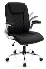 Stanley Black Leather Office Chair