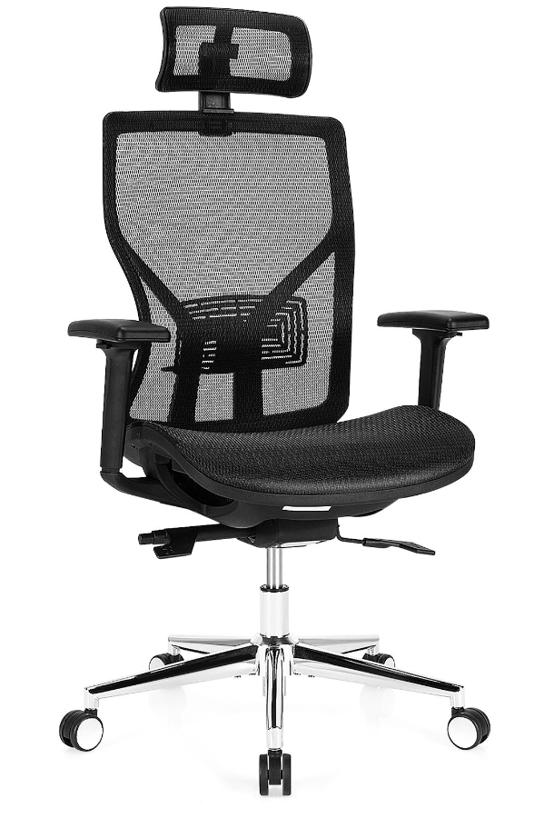 View Ergo Black Mesh 24 Hour Office Chair Height Adjustable Lumbar Adjustable Seat Depth 2D Headrest 3D Armrests 150kg Weight Capacity information