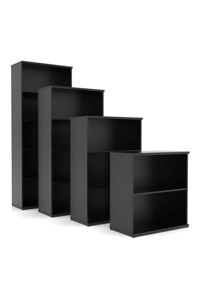 Optima Black 1200 Office Bookcase