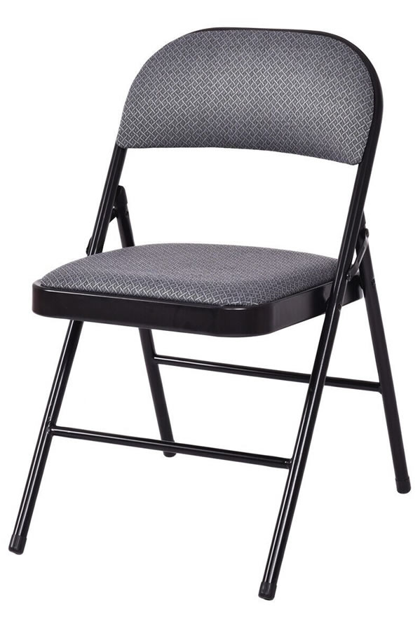 View Emberly Folding Conference Chair Grey Fabric Ergonomic Backrest Sturdy Metal Frame AntiSlip Feet 120kg Weight Capacity Fully Assembled information