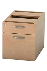 Thames Fixed Pedestal - 2 Drawer Beech