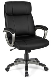 Berty Black Leather Office Chair