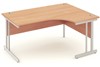 Price Point Beech Cantilever Crescent Desk