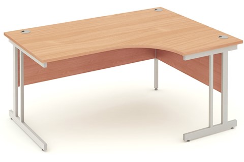 Price Point Beech Cantilever Corner Desk - Right Handed 1800mm x 1200mm