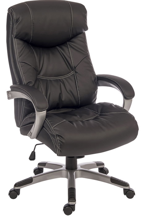 View Biggar Heavy Duty Black Bariatric Leather Office Computer Chair Back Support Comfort Heavy Duty Extra Large Tested Up To 28 stone 178kg information