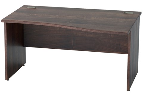 Harmony Walnut Wave Panel Leg Desk - 1200mm x 800mm Right Hand Wave