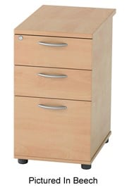 Thames Desk High Pedestal - 600mm 3 Drawer Beech 