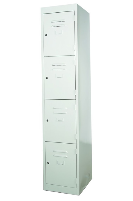 View Tall White Single Metal Industrial Locker Fully Lockable Doors Ideal For Changing rooms And Staff Rooms Robust Steel Construction information